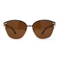 thumbnail image 1 of Polarized Womens Ribbon Frame Designer Fashion Style Sunglasses Gold Tan Brown, 1 of 4