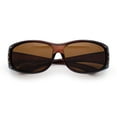 thumbnail image 1 of Polarized Womens Small Snug Rhinestone Studded OTG Fit Over Sunglasses (All Brown), 1 of 8