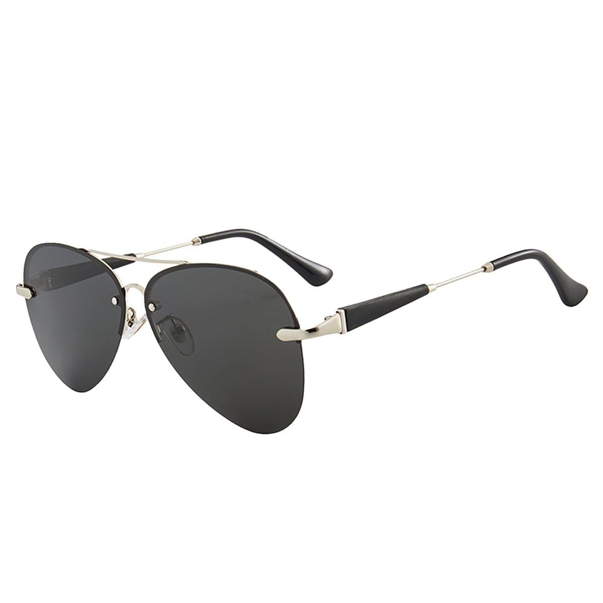 Polarized sunglasses without frames, stylish, Silver