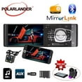 thumbnail image 1 of Polarlander 4" Bluetooth Car Stereo Receiver In-Dash Unit with Mirror Link and Rear View Camera, 1 of 12