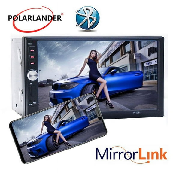 Polarlander Double Din Car Stereo Car Audio Car Radio Player 7-inch HD Touch Screen with Multimedia