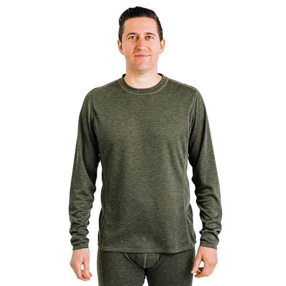 Polarmax Men's Double Layer Crewneck Midweight Relaxed Fit Base Layer