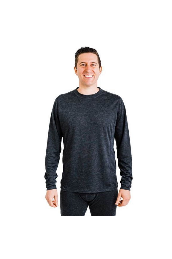 Men's Double Layer Crewneck Midweight Relaxed Fit Base Layer