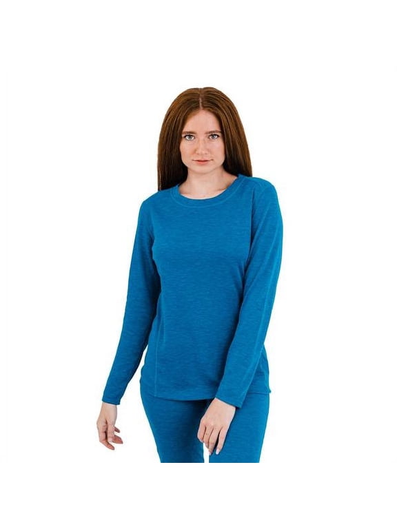 Women's Double Layer Crewneck Midweight Relaxed Fit Base Layer