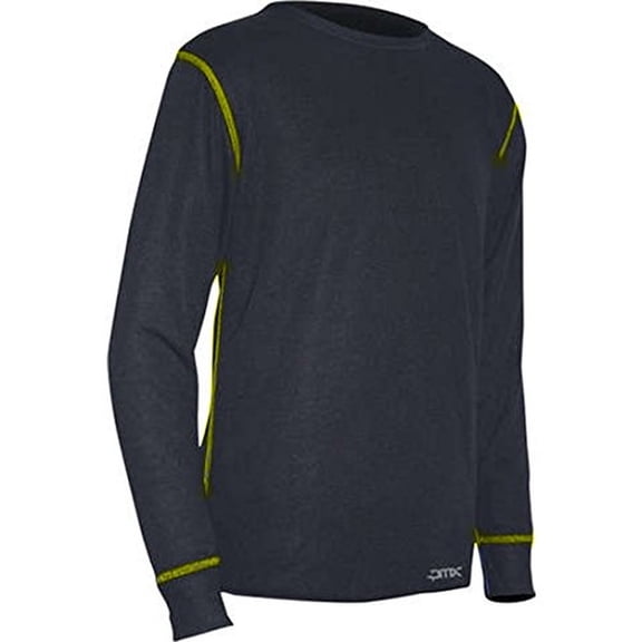 Polarmax Youth Max Ride Crew - Black/Fluorescent Yellow - Small