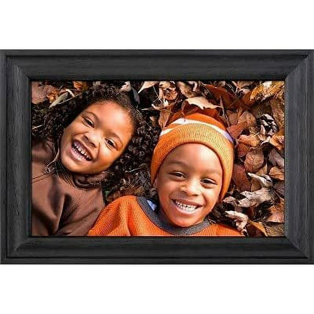 Polaroid 10 WiFi Digital Photo Frame Woodgrain Black