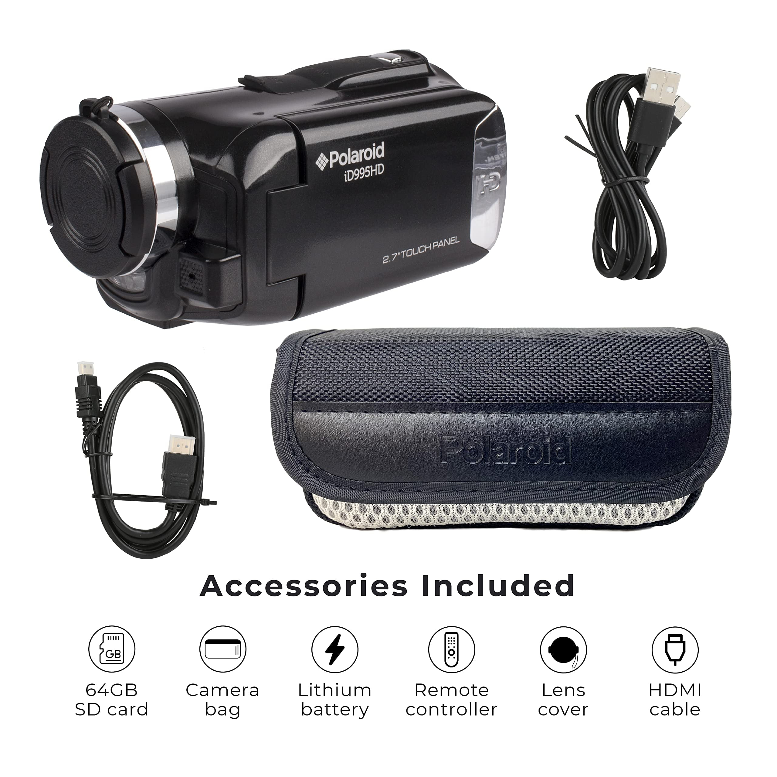 Polaroid 4K 18X Zoom Touch Screen Wi-Fi Camcorder - Walmart.com