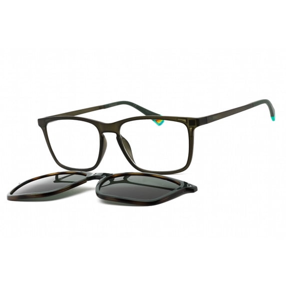 Polaroid 6139/cs Full Rim Rectangular Green Sunglasses