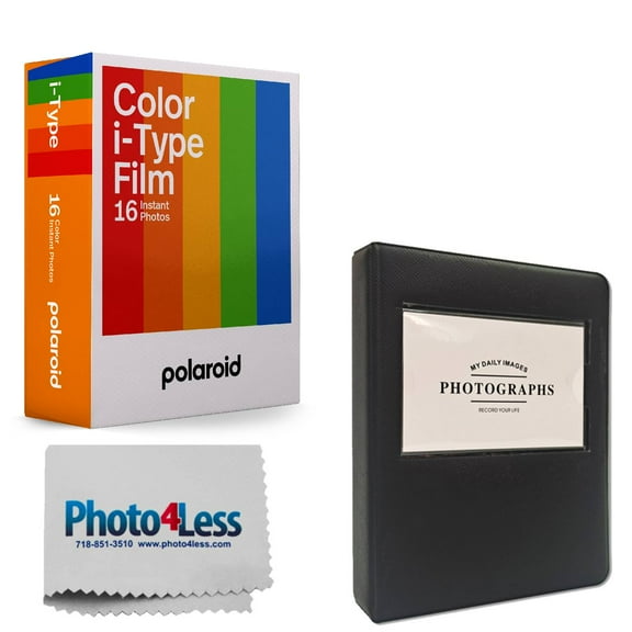Polaroid Color Film for i-Type Double Pack (16 Exposures) + Album + Cloth