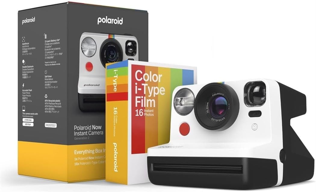 Polaroid Now Everything Box Noir et Blanc – 2e Génération - Kamera Express