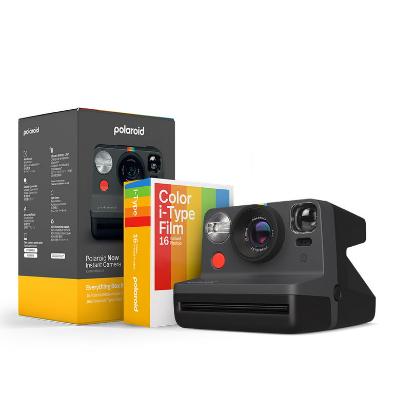 Polaroid Originals Now I-Type Instant Camera and Film Bundle - Everything  Box Black (6026)