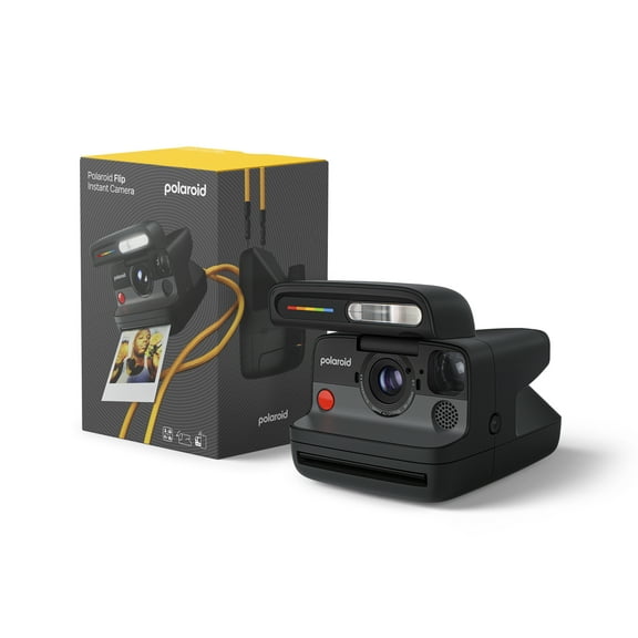 Polaroid Flip Instant Camera with Sonar Autofocus and Retro Design (Black)