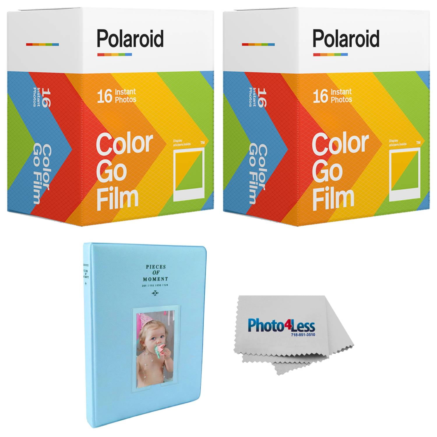 Polaroid Go Pocket Photo Album - Black - For Polaroid Go Format Photos -  Displays 36 Go Photos (6164)