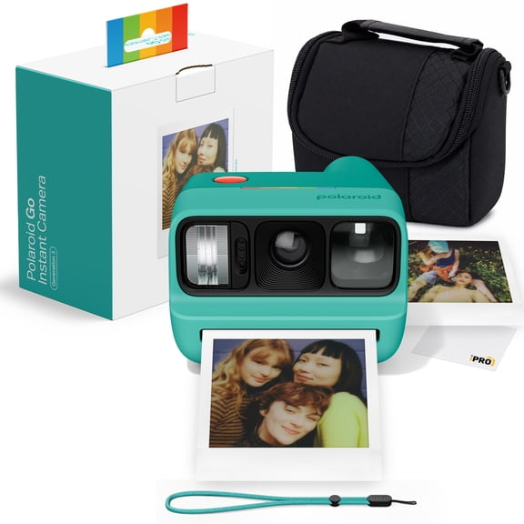 Polaroid Go Gen 3 Instant Film Camera Teal | Compact Pocket Design | Double Exposure, Self-Timer, Selfie Mirror