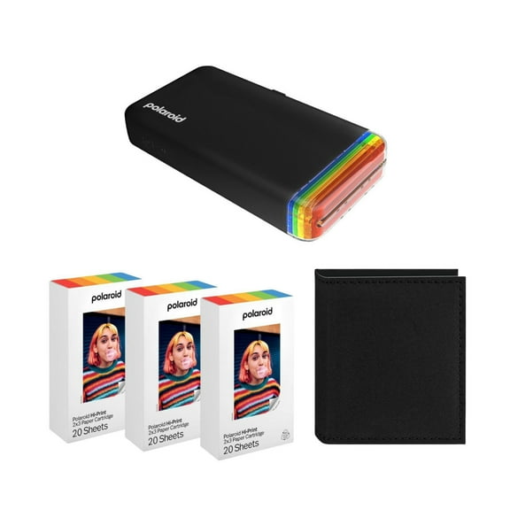 Polaroid Hi-Print Everything Box Gen 2 (Black) Bundle with Album for Instant Prints (Color May Vary) and Cartridge Pack