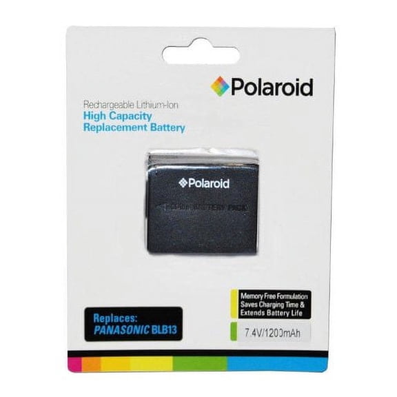 Polaroid High Capacity Panasonic BLB13 Rechargeable Lithium Replacement Battery (Compatible With: DMC-G10, GH1, G2, G1, L10)