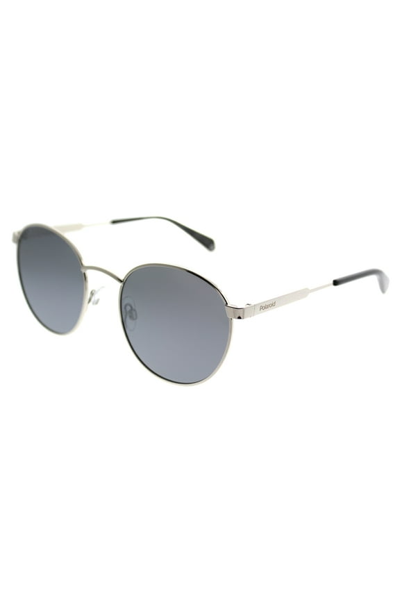 Metal Unisex Round Polarized Sunglasses Palladium 51mm Adult