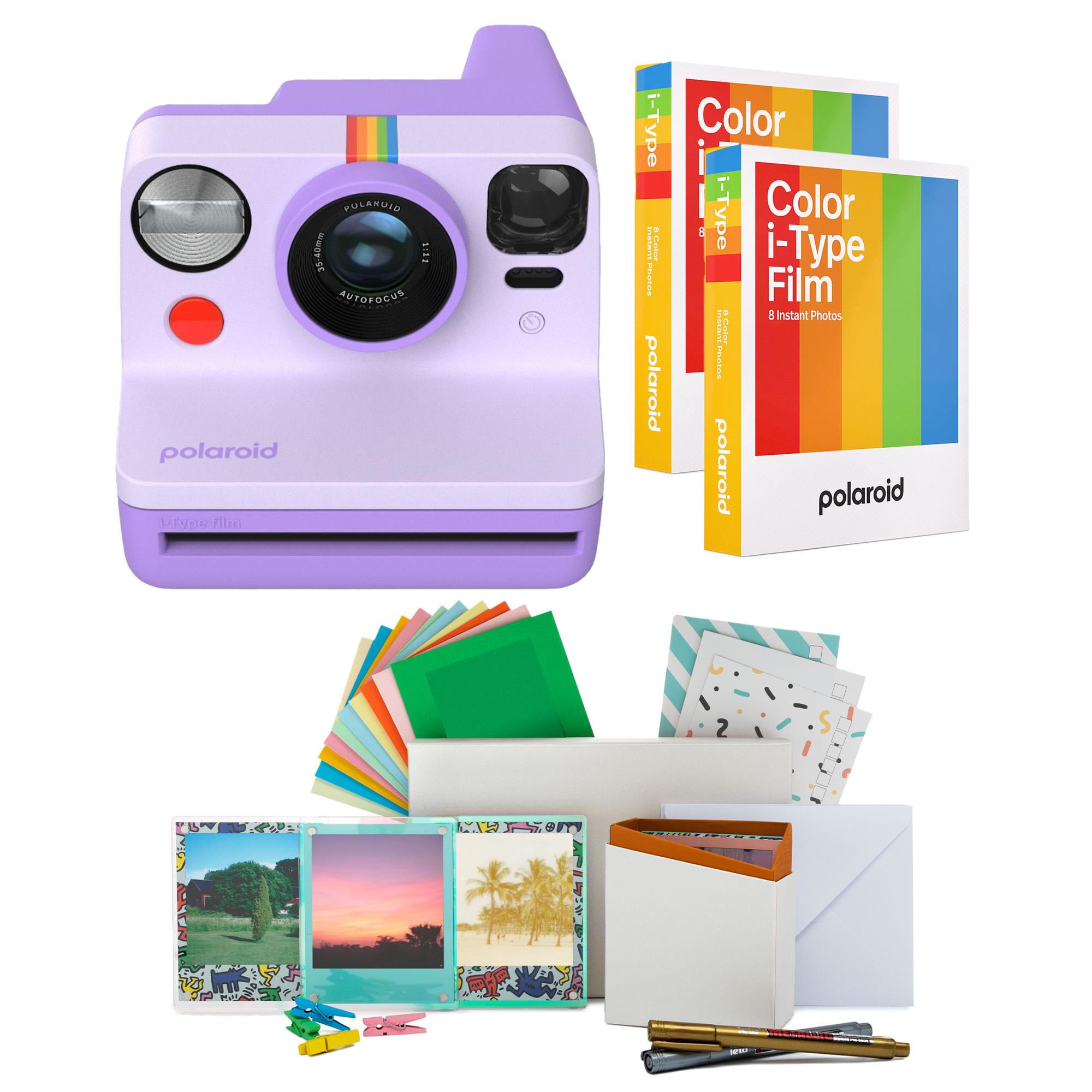 Polaroid NOW Gen 2 Camera in Purple with Double Pack Film and