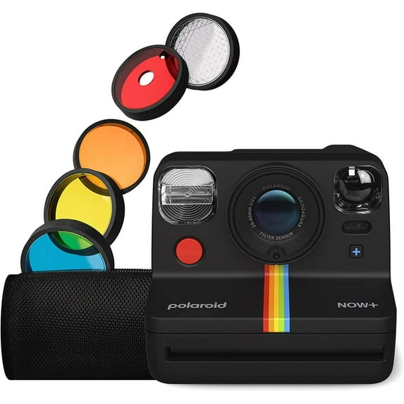 Open Box Polaroid Now+ 2nd Generation I-Type Instant Film Bluetooth Connected App Controlled Camera - Black (9076) -