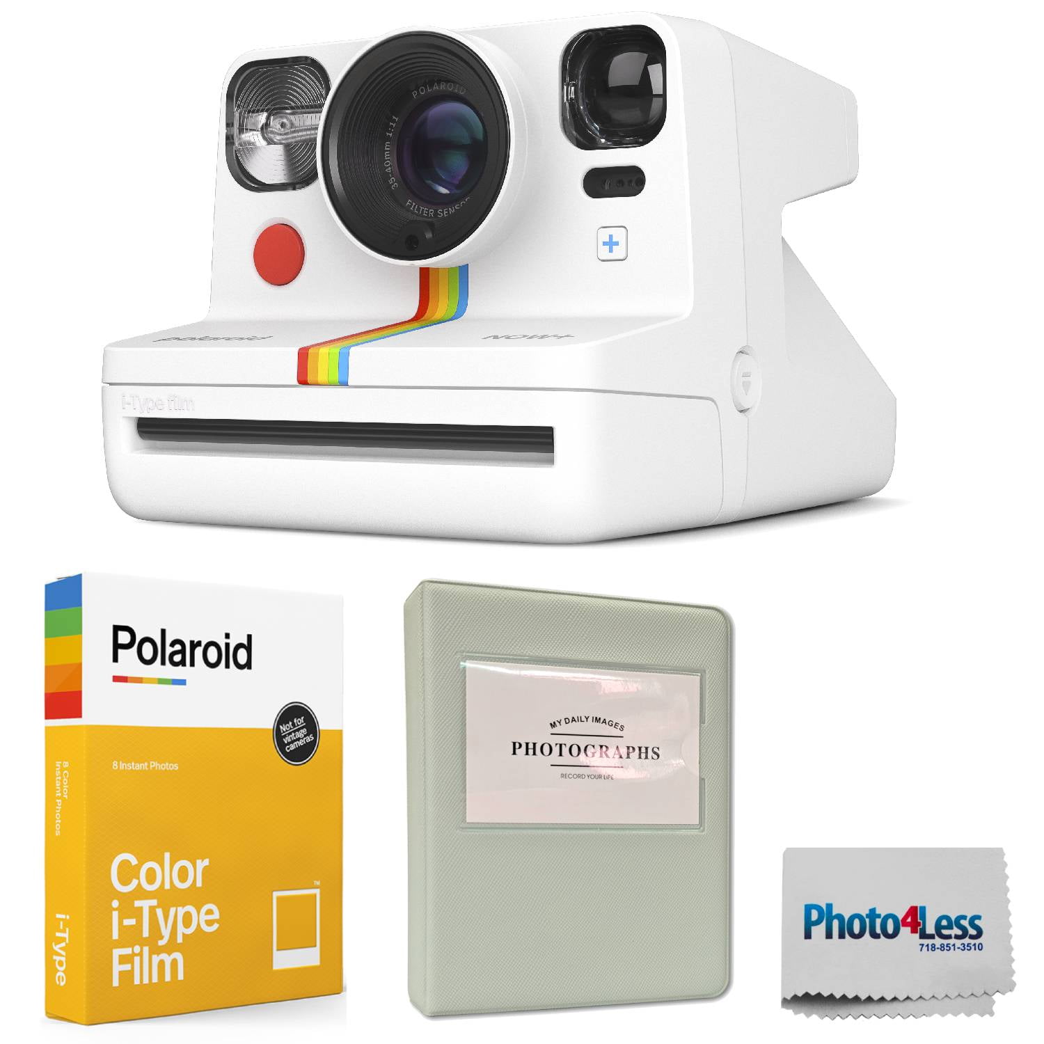 Polaroid Now Gen 2 Instant Camera w/ 8 Film Pack & Lens Cloth, Assorted  Colors