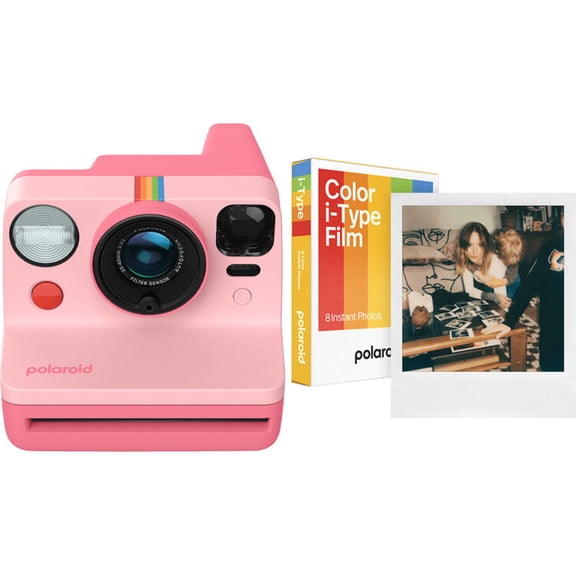 Polaroid Now Generation 3 i-Type Instant Camera Starter Set | Pink, 8 Exposures Included