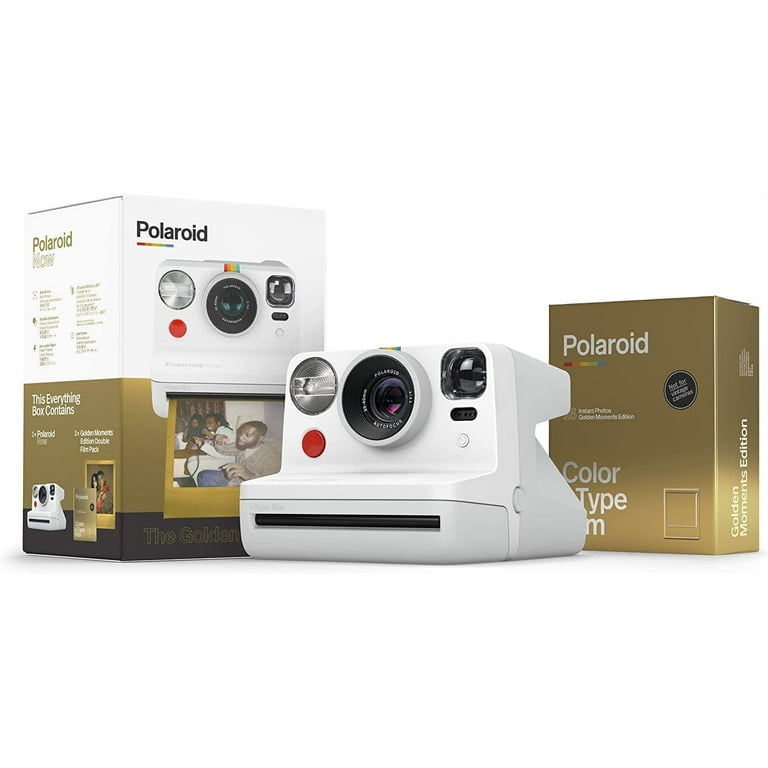 Polaroid Now Instant Camera Type I - White Camera + Golden
