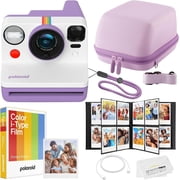 Polaroid Now Instant Camera Bundle - Film, Case, Album & Quality Photo Cloth - Purple