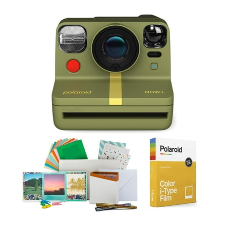 Polaroid Now+ Instant Camera Generation 2 (Green) w/Film Kit & Color InstantFilm