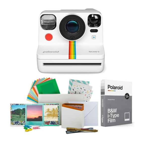 Polaroid Now+ Instant Camera Generation 2 (White) w/Film Kit & B&W Film