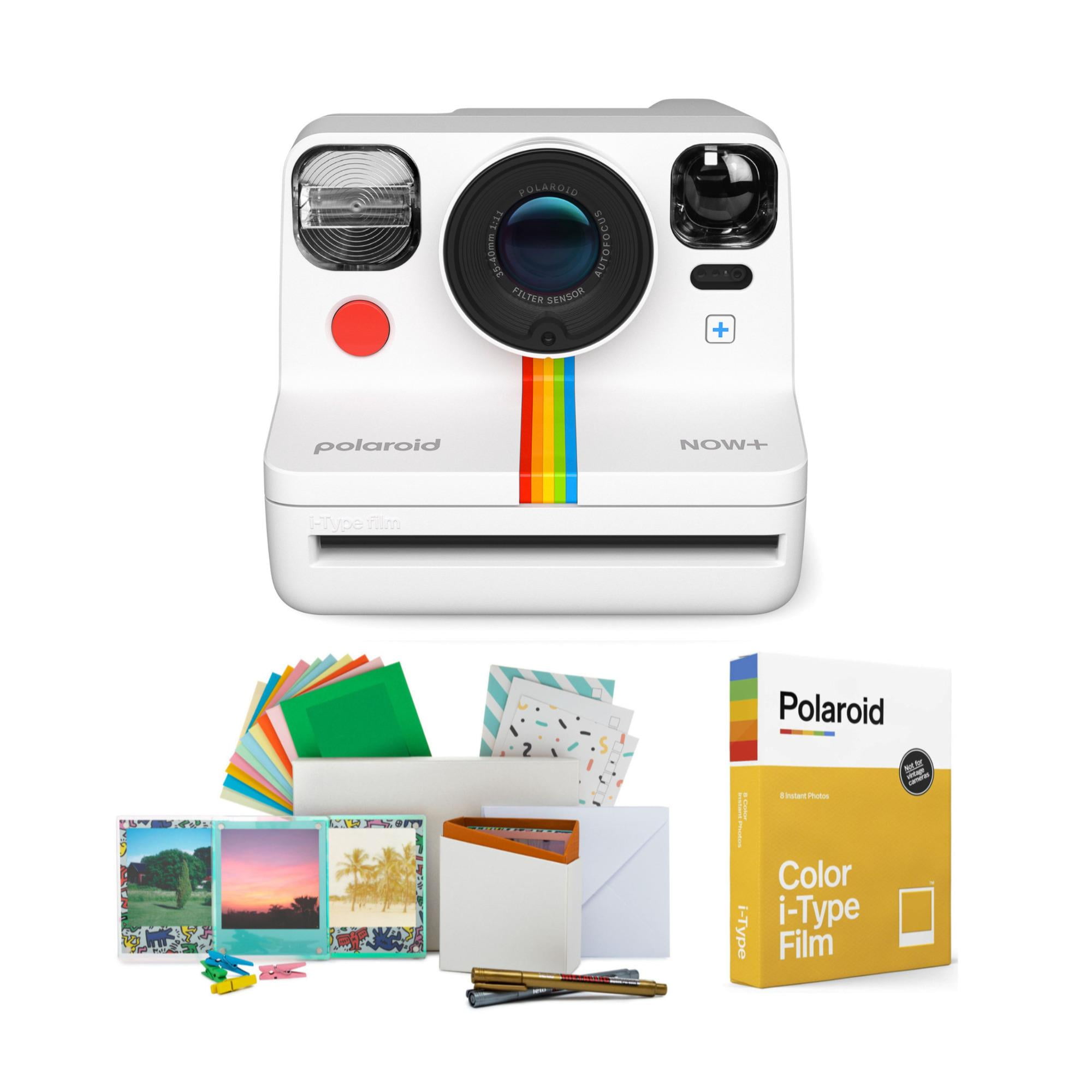 Polaroid Now+ 2nd Generation I-Type Instant Film Bluetooth Connected App  Controlled Camera - White (9077) + Polaroid Color Film for I-Type + Photo