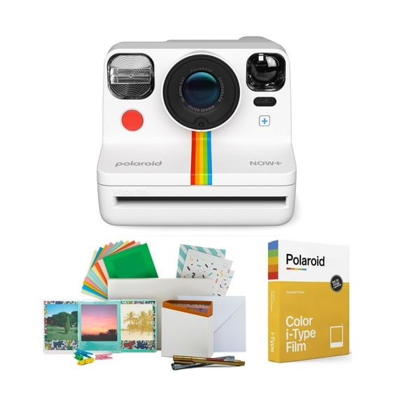 Polaroid Now+ Instant Camera Generation 2 (White) w/Film Kit & Color InstantFilm