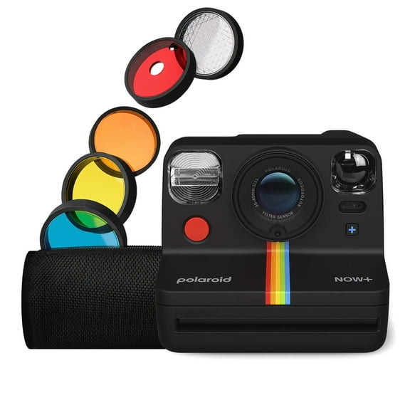 Polaroid Now+ Instant Camera with Bluetooth and Lens Filter Kit - Generation 2 (Black)