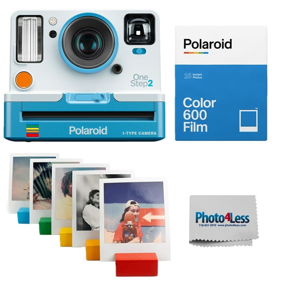 Polaroid OneStep 2 VF Summer Blue Camera | Color Film Double Pack | Photo Stands