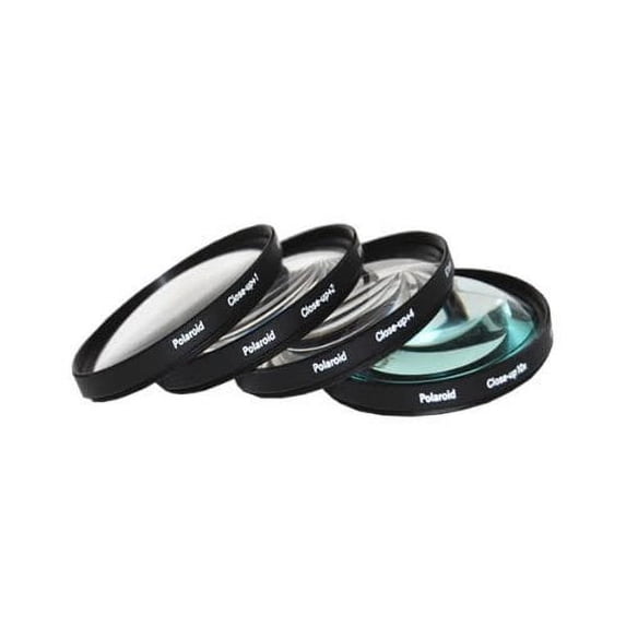 Polaroid Optics 62mm 4-Piece Filter Kit Set for Close-up Macro Photography; Includes +1, +2, +4 & +10 Diopter Filters & Nylon Carry Case – Compatible W/ All Popular Camera Lens Models