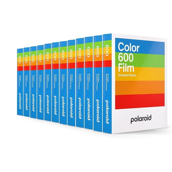 Polaroid Color 600 Film 12 Pack 96 Photos 6014, Color Film x96 Photos
