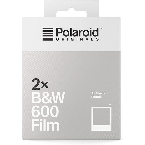 Polaroid Originals Instant B&W Film for 600 - Double Pack, White 4842