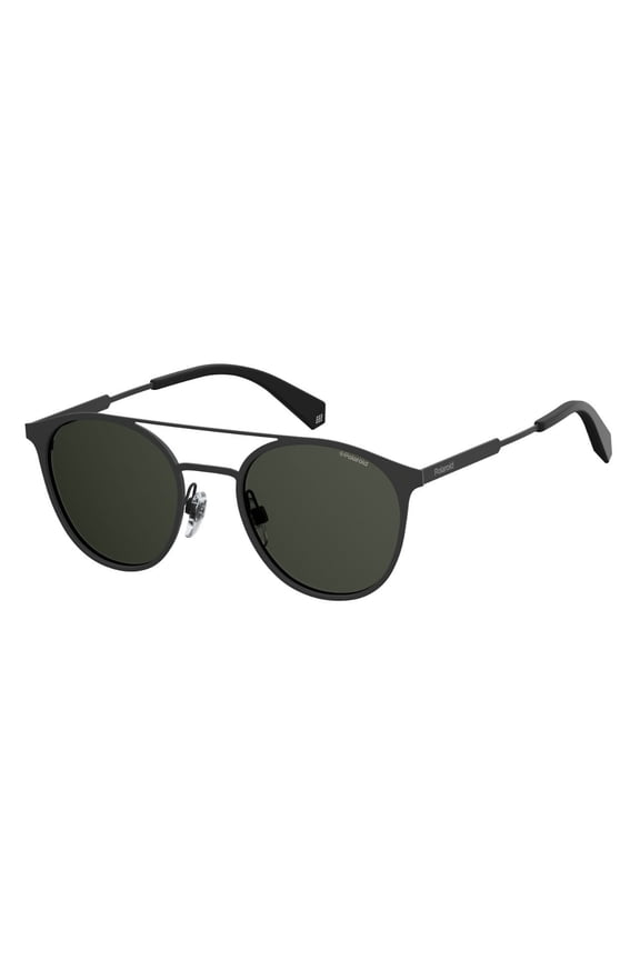 PLD 2052/S Metal Unisex Round Polarized Sunglasses Black 51mm Adult
