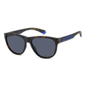 Polaroid - PLD 2156/S, Squared polycarbonate unisex HAVANA/BLUE