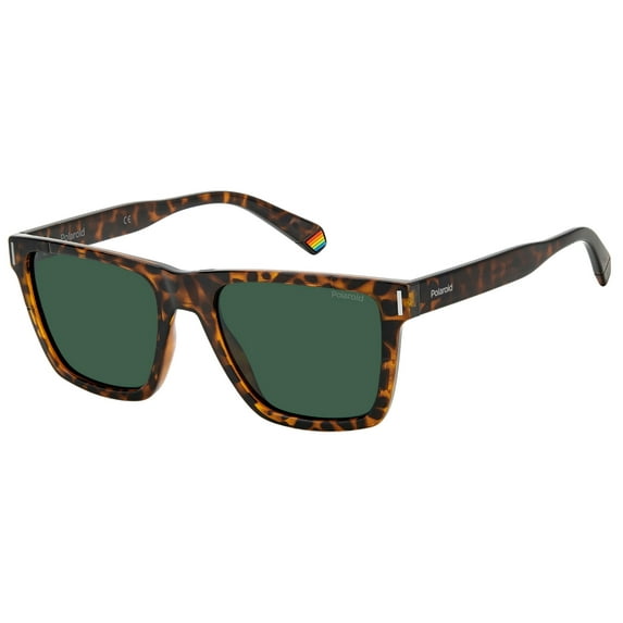 Polaroid - PLD 6176/S, Geometric polycarbonate men DARK HAVANA/GREEN