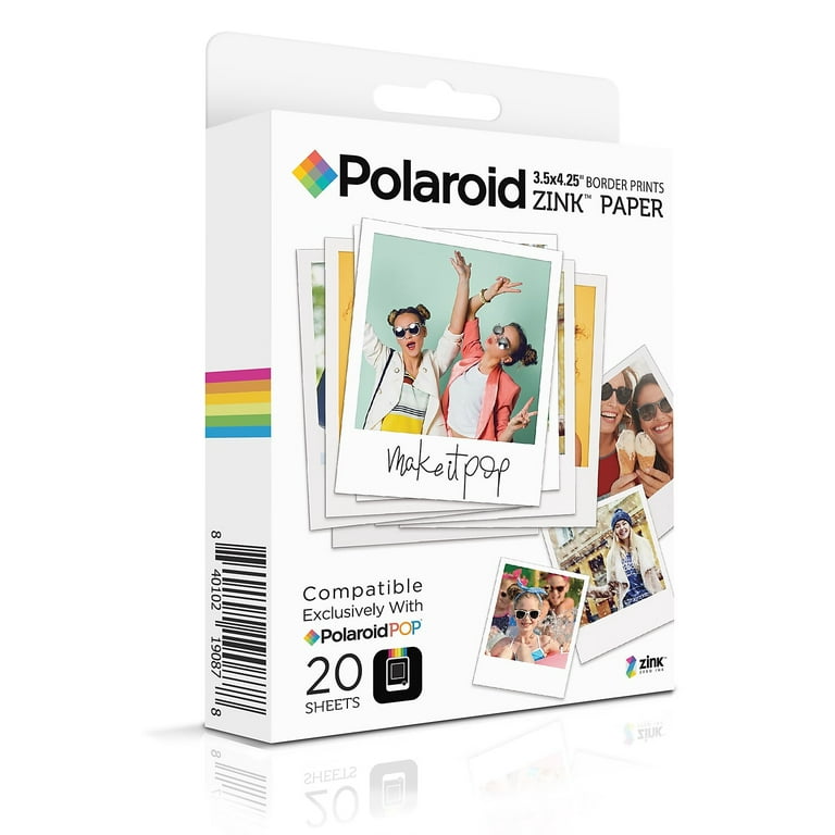 Zink 2x3 Premium Photo Paper (20 Pack) Compatible With Polaroid