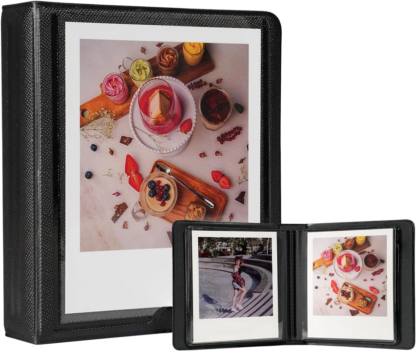 Reputation Album Square Polaroid Photo Album, 32 Pockets for Instax Square Film. Black ...