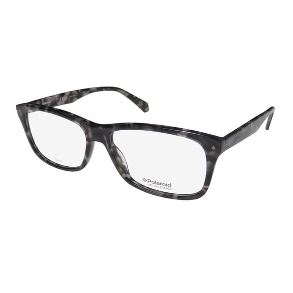 NEW POLAROID D317 MENS/WOMENS RECTANGULAR FULL-RIM HAVANA GREY SOPHISTICATED STYLISH AFFORDABLE HIP FRAME DEMO LENSES 55-16-145 EYEGLASSES/EYEWEAR