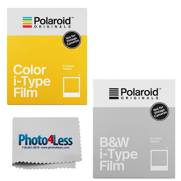 Polaroid i-Type Black & White Film (8 Sheets) | Color Film (8 Sheets)
