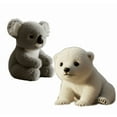 thumbnail image 1 of Polarri and Koaly, Polarri Ai Plush,The Polar Bear Emotional Healing on Demand, Plush Interactive Toy Figures, Realistic Emotional Companion Healing Hugs - 2Pcs(Polarri,Koaly), 1 of 7