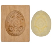 Polart, Folk Egg Butter Mold - Polish Easter Egg Wooden Mold for Dairy Making Supplies, Homemade Butter Shaper & Wood Kitchen Accessory - Table Decorations at Occasions, Party and Celebrations