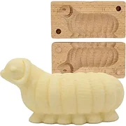 Polart, Lamb Butter Mold - Polish Decorative Sheep Wooden Molds for Dairy Making Supplies, Homemade Butter Shaper and Wood Kitchen Accessory - Table Decorations at Occasions, Party, and Celebrations