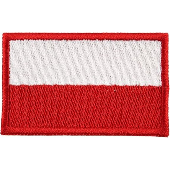 Polart Polish Souvenirs Embroidered Patch with Poland Sew-On Flag 2.5" Wide Cute Patch