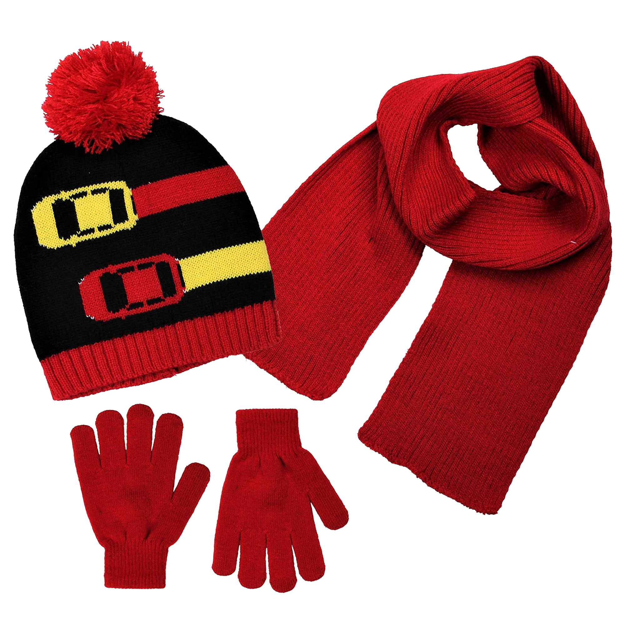 Polarwear Boys Hat,Scarf & Glove SetKids Cold Weather Winter