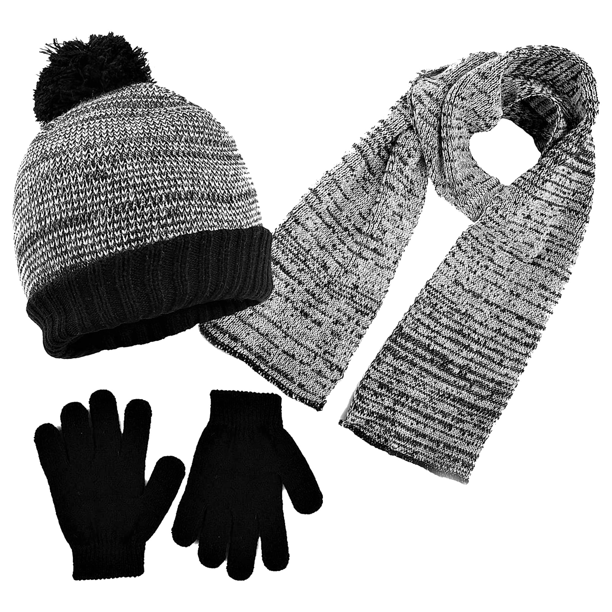 Polarwear Boys Hat,Scarf & Glove SetKids Cold Weather Winter