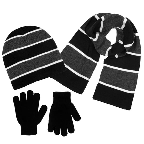 Polarwear Boys Hat,Scarf & Glove Set-Kids Cold Weather Winter Accessories-Childrens 3 Pc Beanie Set-Big Boys Hat Scarves Sets